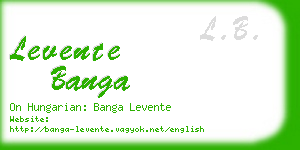 levente banga business card